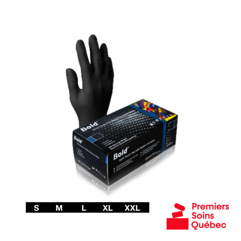 Gants en nitrile noir