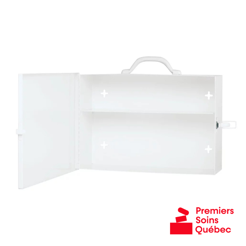 Coffret en métal vide pour trousse de premiers soins