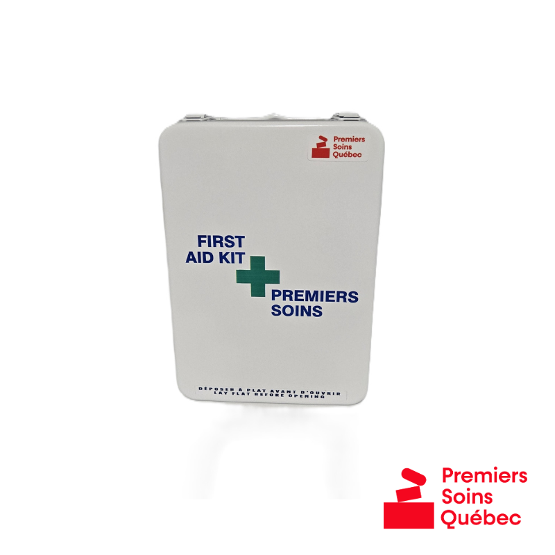 Coffret en métal vide pour trousse de premiers soins