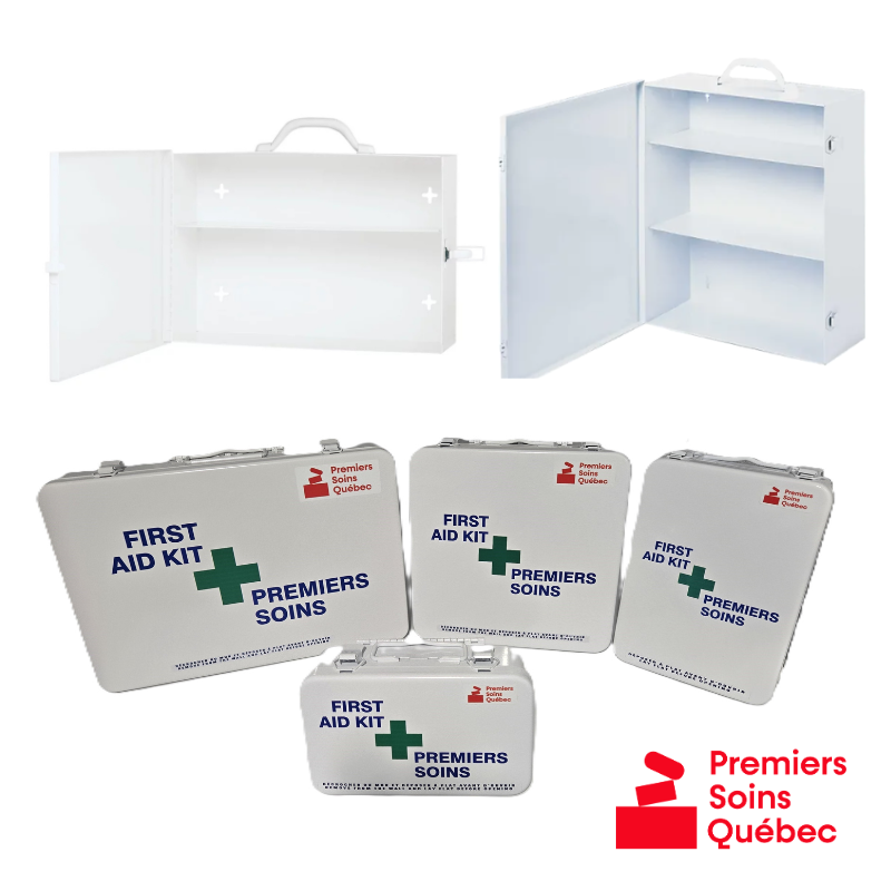 Coffret en métal vide pour trousse de premiers soins