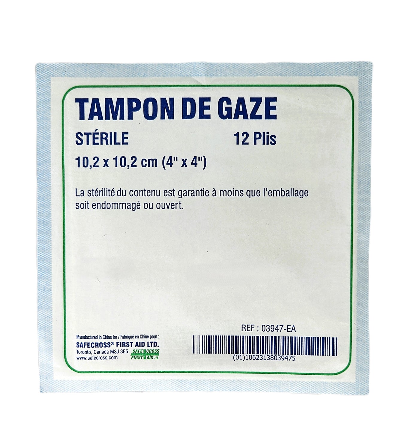 Compresse de gaze carrée