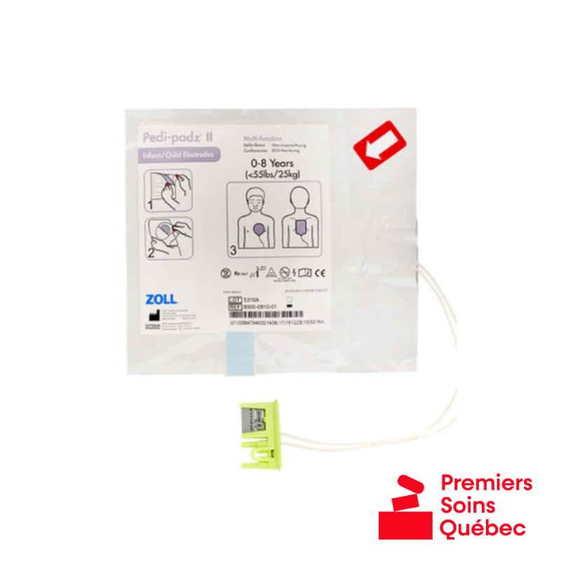 Électrodes pour défibrillateur