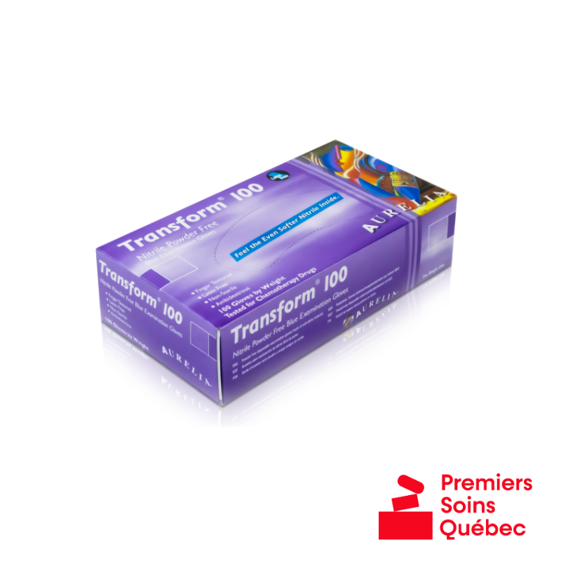 Gants en nitrile bleu