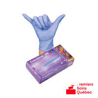 Gants en nitrile bleu