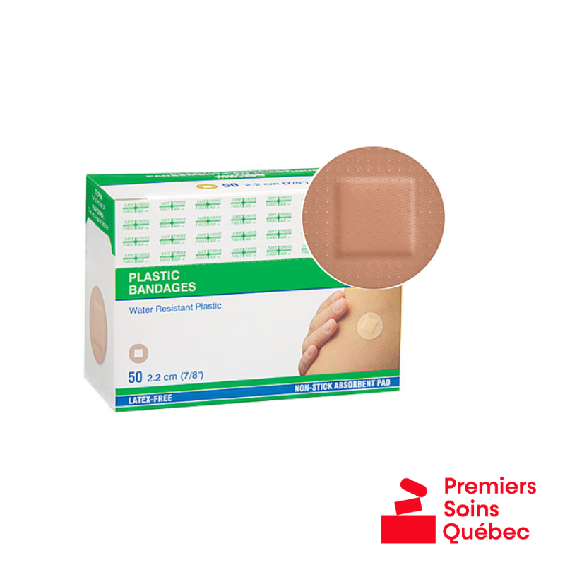 Pansements adhésifs en plastique rond
