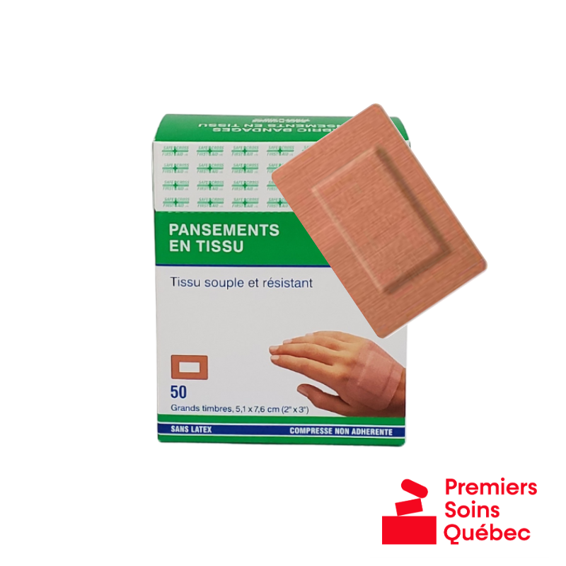 Pansements adhésifs larges en tissu