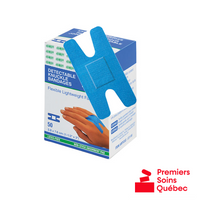 Pansements adhésifs détectables en tissu pour jointure