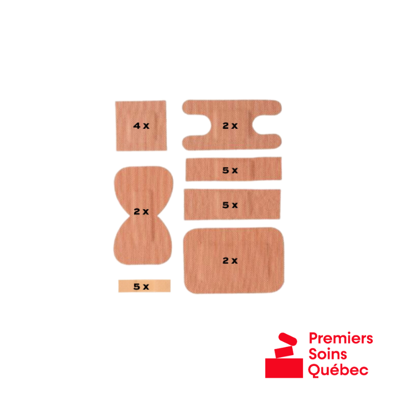 Pansements adhésifs assortis