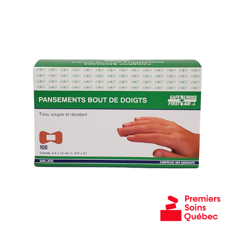 Pansements adhésifs en tissu pour bouts de doigts