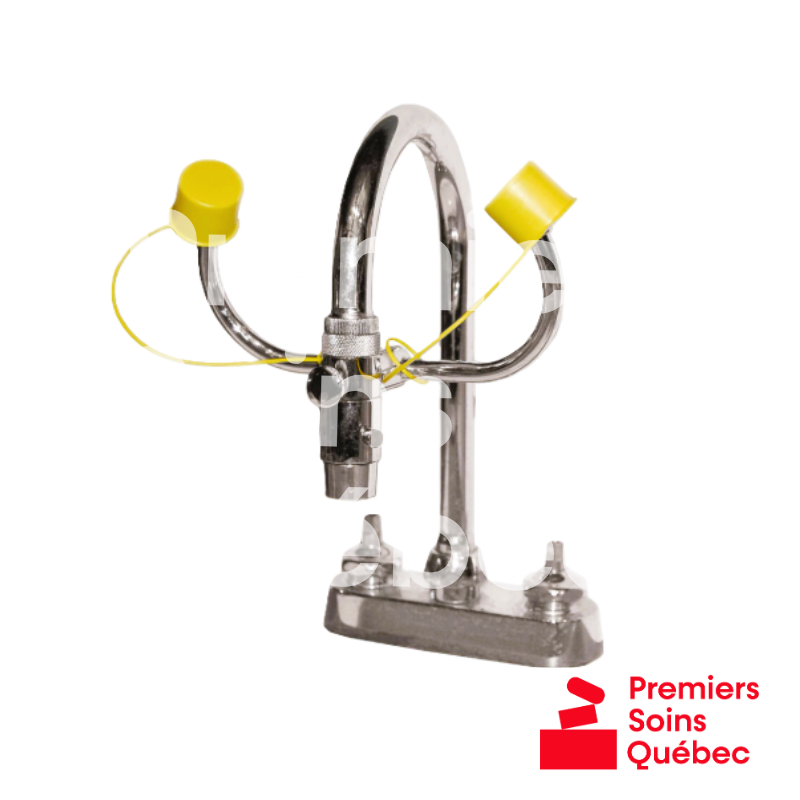 Station de rinçage oculaire à fixer sur robinet