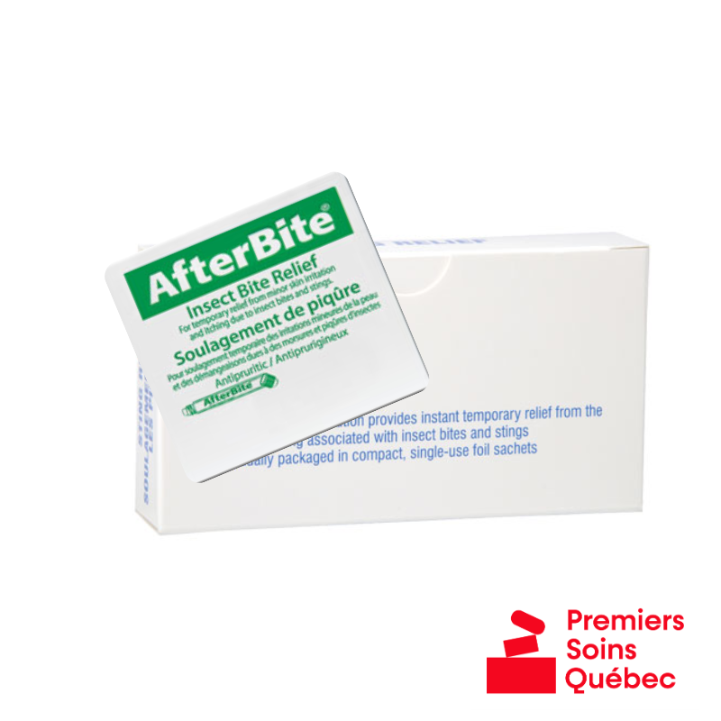 Serviettes de soulagement pour piqures d'insectes