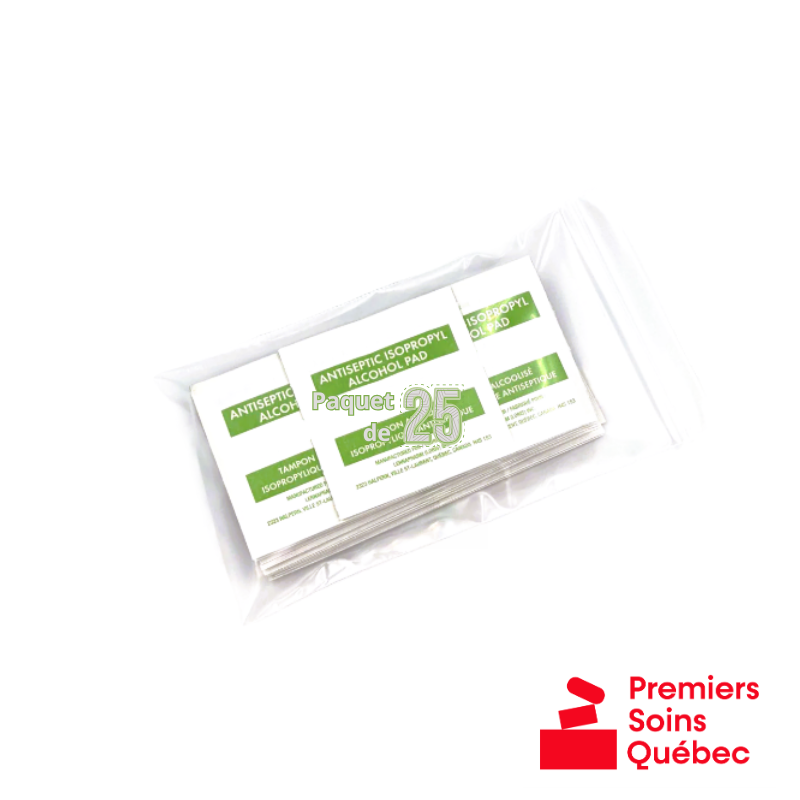 Tampons d’alcool isopropylique à 70 %