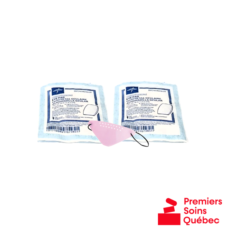 Compresses oculaires avec couvre-œil