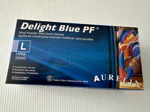 Aurelia gants vinyle Delight Blue