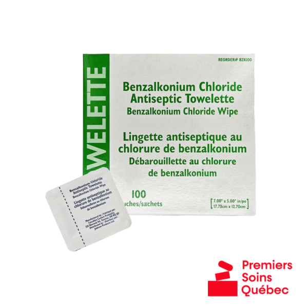 Serviettes de chlorure de benzalkonium